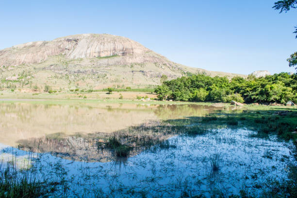 istock Lake with mountain rock in the backround 1444422677