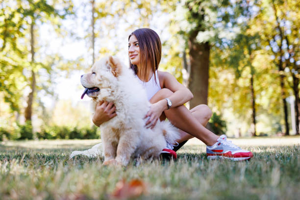 istock Woman embrace dog 1444423037