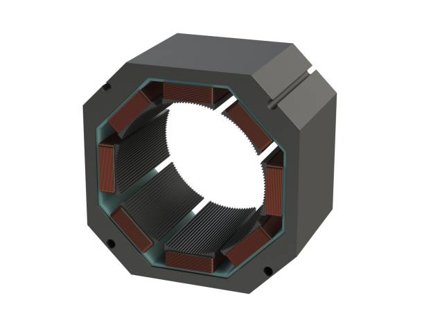 istock Stator for stepper motor 3D rendering isolated on white background 1444425266