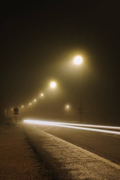 Free Stock Photo of Long Bridge With Street Lights on a Foggy Night ...