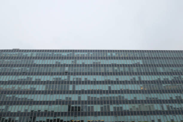 istock Low angle view of modern building against sky 1444431153