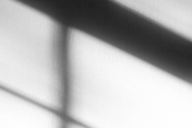 istock Shadow of Window on White Concrete Wall Texture Background, Suitable for Color Cast. 1444431306