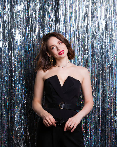 istock Portrait woman at party 1444433355