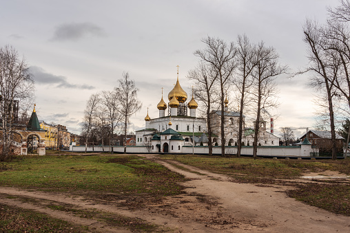 Resurrection Cathedral of the Resurrection male monastery in the ancient town of Uglich, Russia.