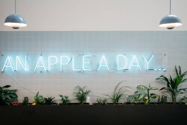 istock break room with illuminated lettering in a start up company 1444450833