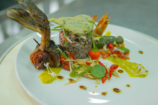 istock A modified dish with a combination of brown rice and freshwater fish 1444452225