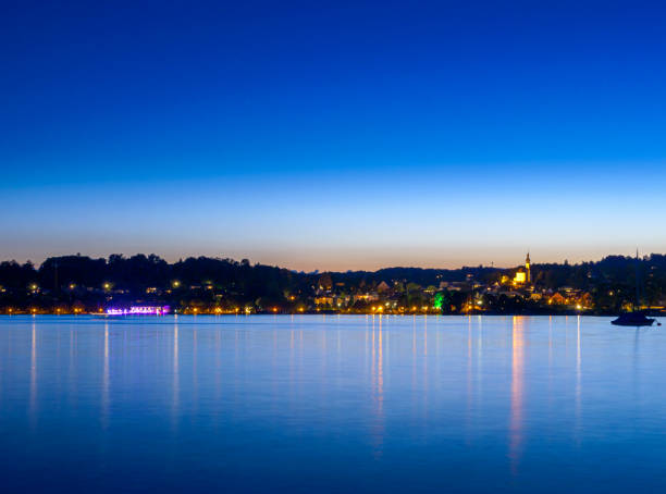 istock Night sky on Lake Starnberg, Bavaria, Germany 1444453536