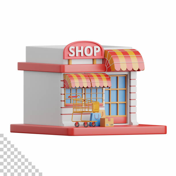 istock 3d rendering store isolated useful for ecommerce, shopping and business online design illustration 1444458382