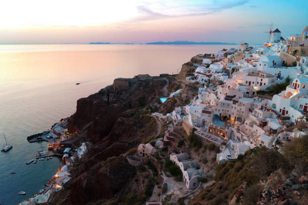 istock Oia village at night, Santorini 1444462207