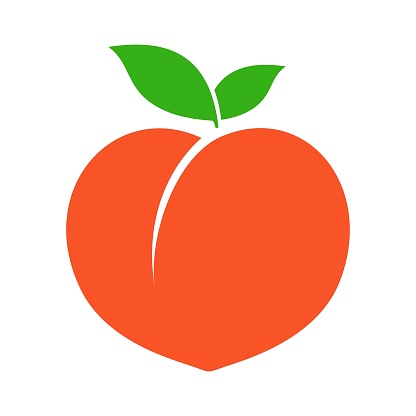 peach vector icon