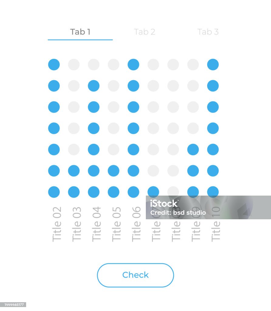 Dot Stacks Chart Ui Element Template Stock Illustration - Download ...