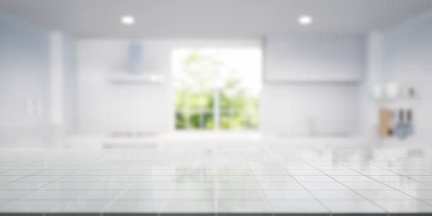 istock 3d rendering of tile counter for product display background. 1444467218