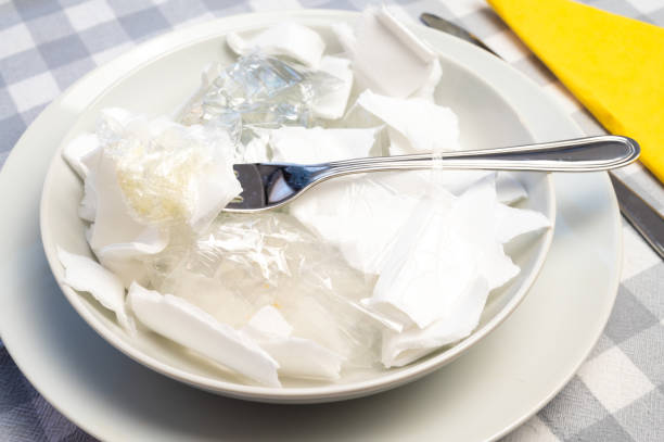 istock Recycling of plastics and microplastics in food. 1444471841