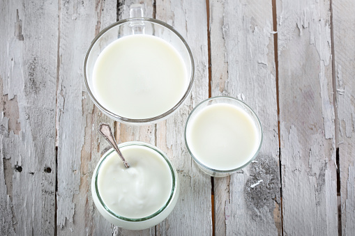 Dairy products - milk, cream, yoghurt
