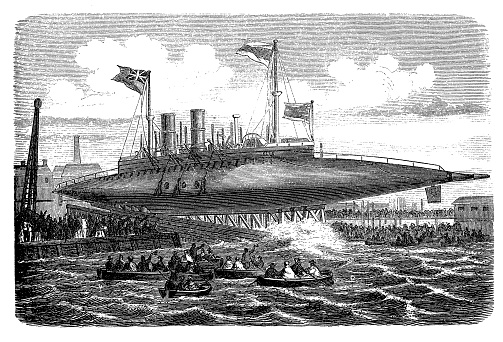 Ross Winans Cigar Ship At Launching Stock Illustration Download Image ross-winans-cigar-ship-at-launching-stock-illustration-download-image