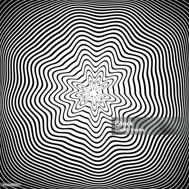 Art Pattern 3d Example Abstract Op Art Pattern 3d Illusion Effect Wavy Lines Texture Stock ...