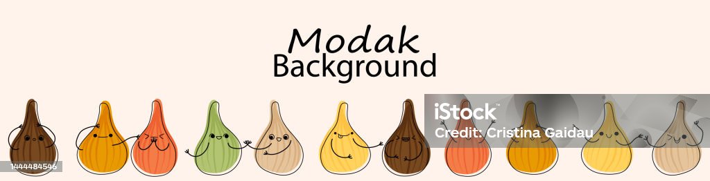 Background Template With Modak Characters Vector Illustration Stock ...