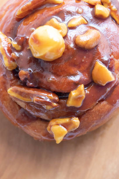 istock Close up Brioche Strudel topped with Glazed Nut 1444488721