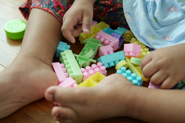 istock colorful building blocks on wooden table, close up 1444488942