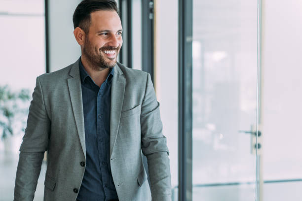 istock Successful businessman in the office. 1444490808