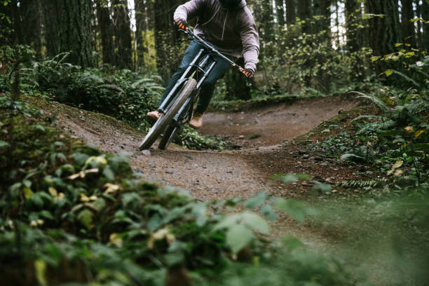 istock Mountain Biker Riding Pacific Northwest Trails 1444492214