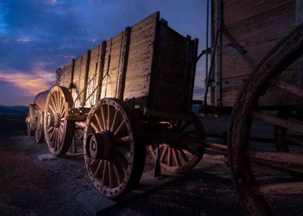 istock Twenty-mule team wagons at dusk 1444493905