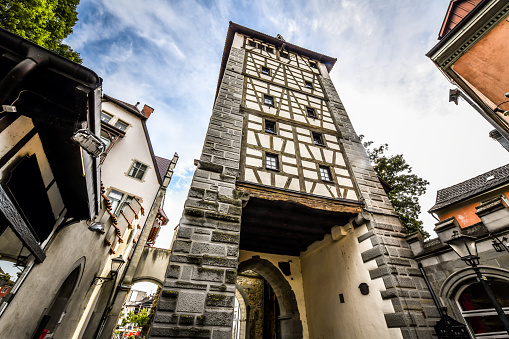 Low Angle View Of Schnetztor Gate And Tower In Konstanz, Germany