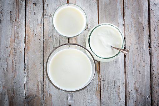 Dairy products - milk, cream, yoghurt