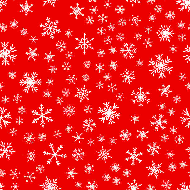 istock Snowflakes seamless pattern for Christmas holidays. Xmas snowflake ornament for winter holidays greeting card or wrapper. Christmas snowfall texture. 1444500611