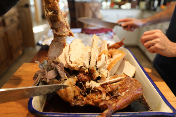 istock Curved roasted Thanksgiving turkey 1444500631
