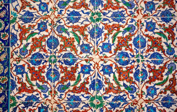 istock Ottoman handmade blue  tiles decoration,, Istanbul, Turkey 1444501783