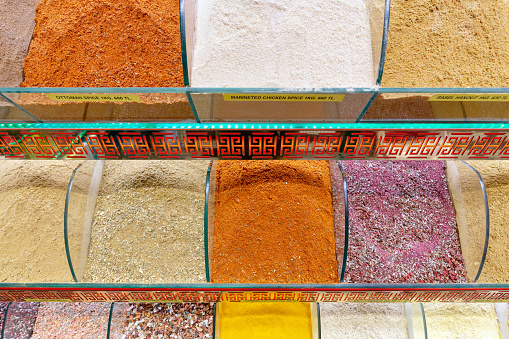 Various spices at the market in Istanbul