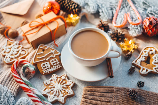 istock A cup of coffee in a Christmas atmosphere 1444506739