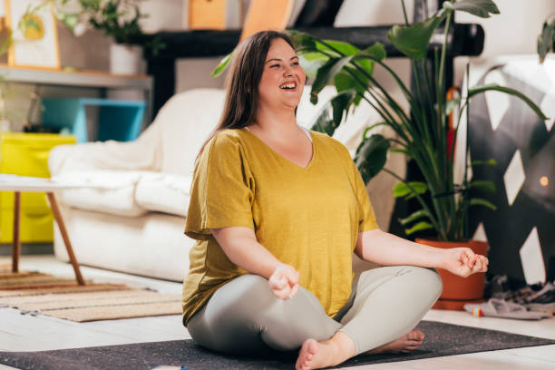 istock Woman Meditating At Home 1444508201