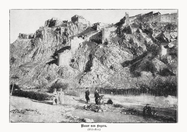 istock Historical view of the Ankara Castle, Turkey, halftone print, published in 1899 1444512216
