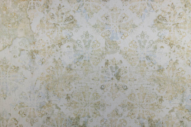 istock Backdrop wallcovering with ethnic motifs on a light background, mixed scarf design 1444522569