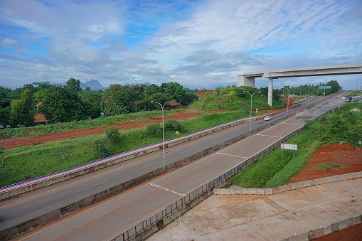 Sadang Interchange highway road, Cipularang Toll Road, Purwakarta, West Java, Indonesia, Asia