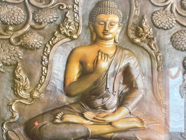 istock Gautam buddha wall painting 1444532743