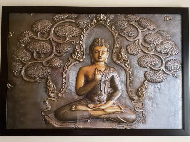 istock A beautiful Gautam buddha wall painting 1444532771