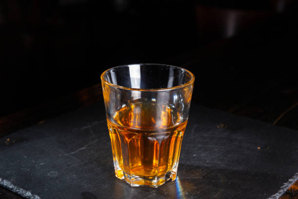 istock Faceted glass of brandy 1444542308