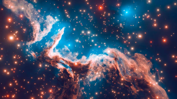 istock Galaxy with stars, clouds and nebulas 1444543597
