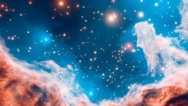 istock Background with big and small stars that shine bright 1444543601