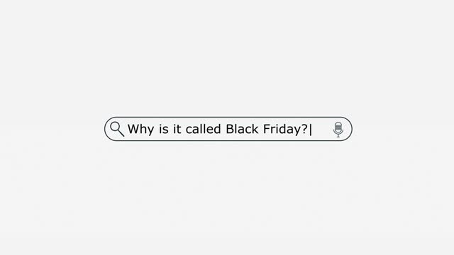 Why is it called Black Friday Typed in Search Engine Bar on Digital Screen stock video