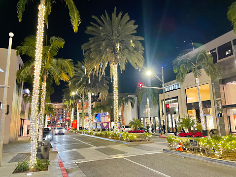 Annual Holiday decoration in Rodeo dr. Beverly Hills!