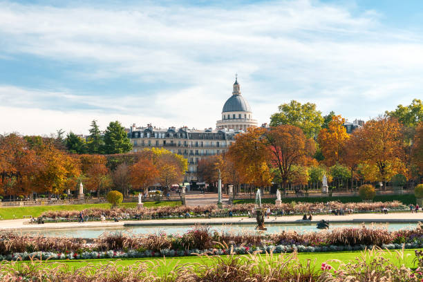 jardim de luxemburgo em paris - pantheon paris paris france france europe - fotografias e filmes do acervo