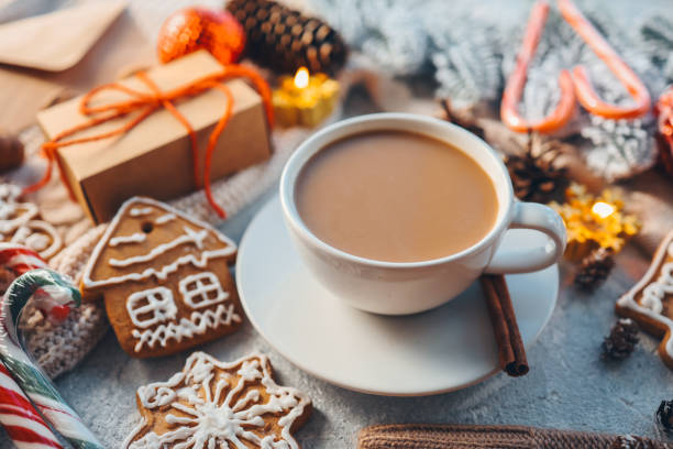 istock A cup of coffee in a Christmas atmosphere 1444572893