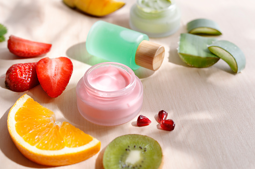 Cosmetic products with fruit ingredients