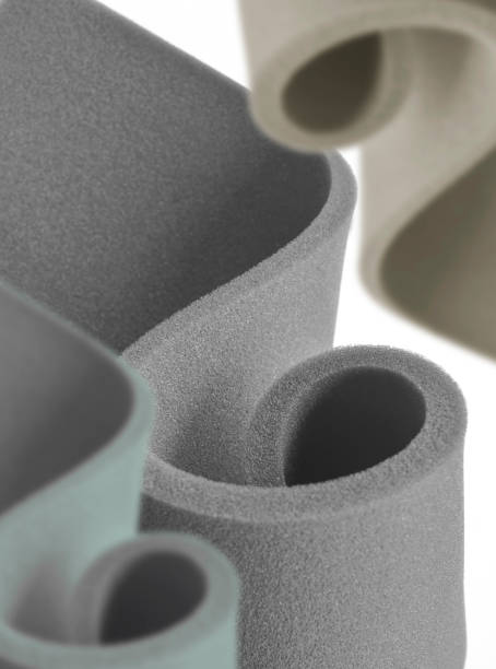 istock rolls of gray sponge foam 1444577923