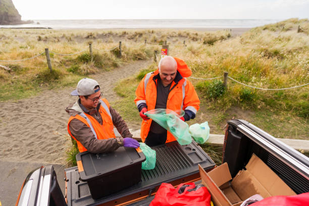 istock Activists aware of the pollution produced by plastic. 1444594850