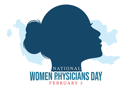 National Women Physicians Day on February 3 to Honor Female Doctors Across the Country in Flat Cartoon Hand Drawn Templates Illustration